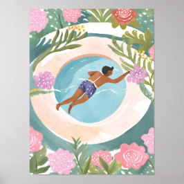 Póster Disfrutando de una natación