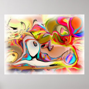 Póster Disfrutando de una tarde con globos