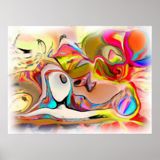 Póster Disfrutando de una tarde con globos