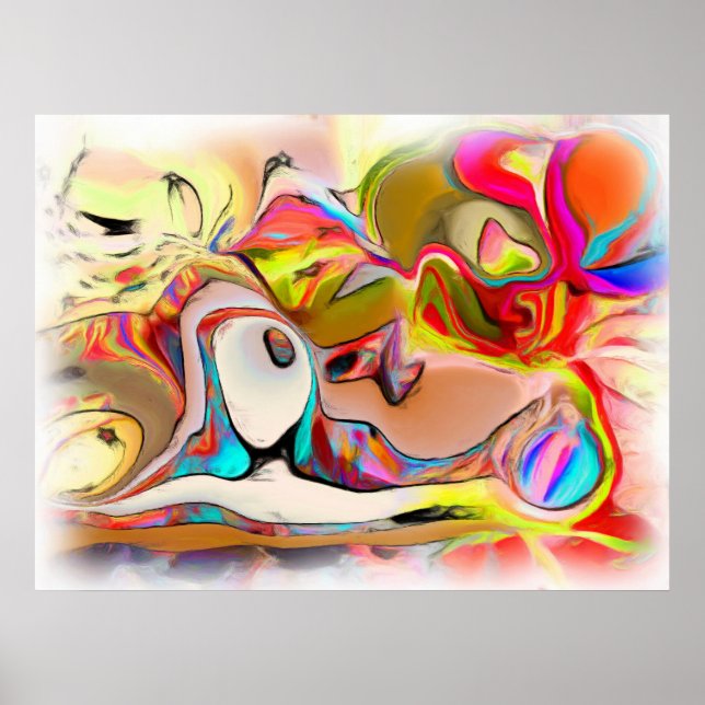 Póster Disfrutando de una tarde con globos (Frente)