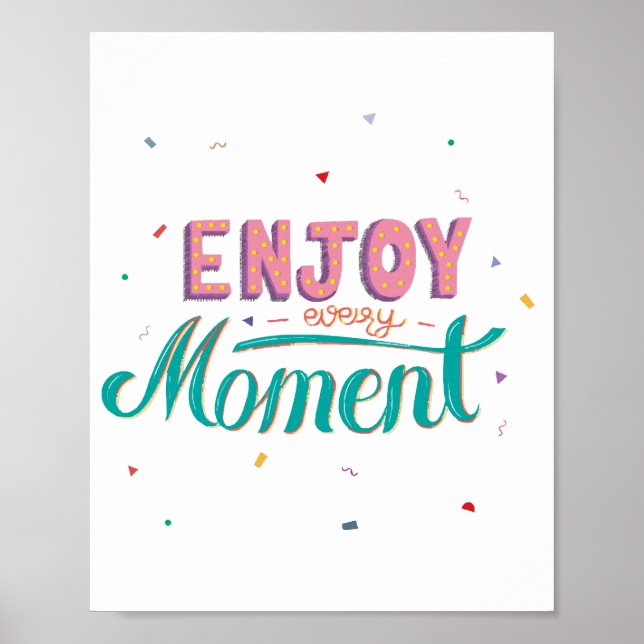 Póster Disfrutar cada momento (Frente)