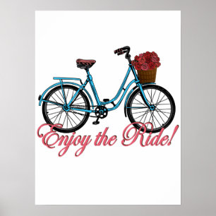 Póster Disfrute De La Bicicleta Ride Cute