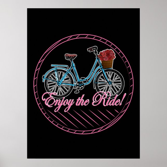 Póster Disfrute De La Bicicleta Ride Cute (Frente)