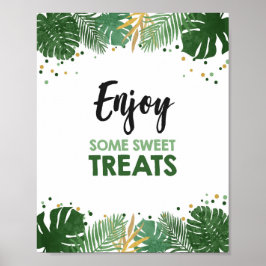 Póster Disfrute de unos dulces tratamientos de Safari tro