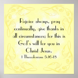 Póster Disfrute el 5:16 de Thessalonians del verso 1 de