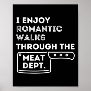 Póster Disfruto de paseos románticos - Funny barbacoa par