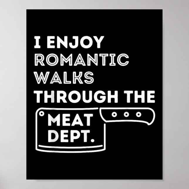 Póster Disfruto de paseos románticos - Funny barbacoa par (Frente)