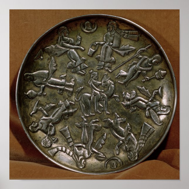 Póster Dish relief decoration depicting goddess (Frente)