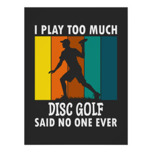 Póster Disk Golf Funny Saying Retro Disk Golf