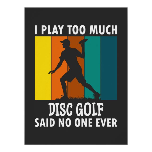 Póster Disk Golf Funny Saying Retro Disk Golf (Anverso)