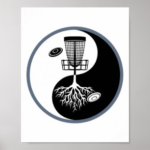 Póster Disk Golf S Para Hombres Mujeres - Yin Yang