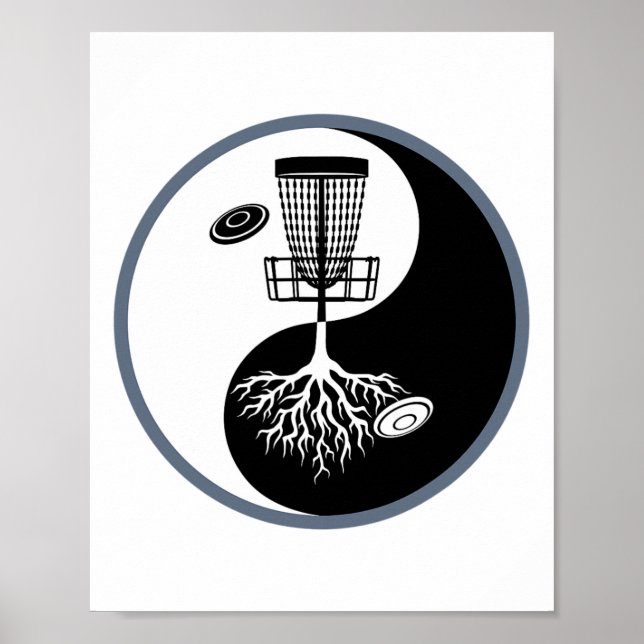 Póster Disk Golf S Para Hombres Mujeres - Yin Yang (Frente)