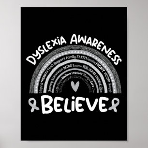 Póster Dislexia Mes de Concienciación Shirt Dyslexia