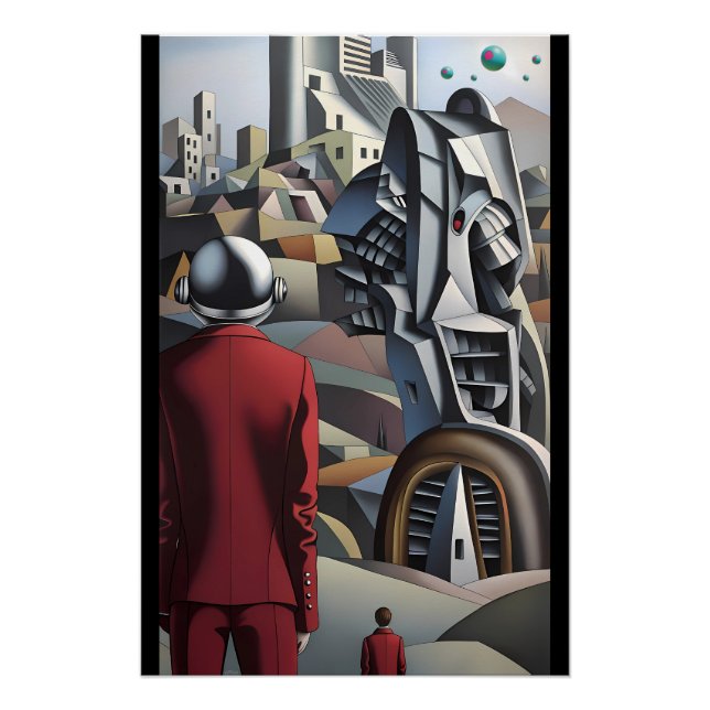 Póster Dislocación no revelada - Arte surrealista Ken Gag (Anverso)