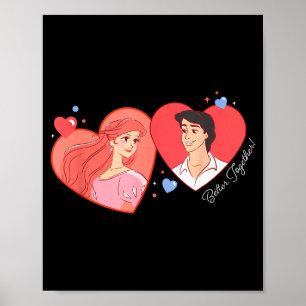 Póster Disney Princess Ariel y Eric Día de San Valentín B