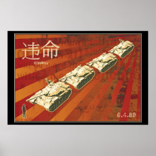 Póster DISOBEY Tank Man Poster