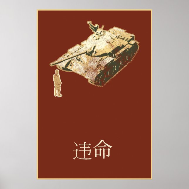 Póster DISOBEY Tank Man Poster (Frente)