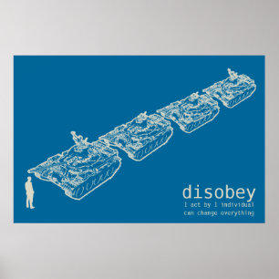 Póster DISOBEY Tank Man Poster