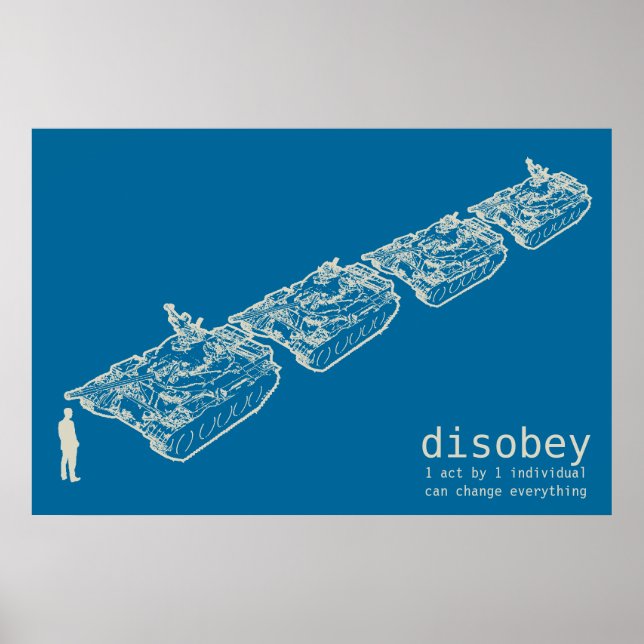 Póster DISOBEY Tank Man Poster (Frente)