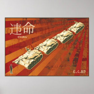 Póster DISOBEY Tank Man Poster