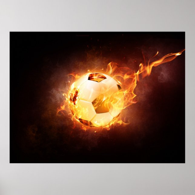 Póster Disparan la pelota de fútbol (Frente)