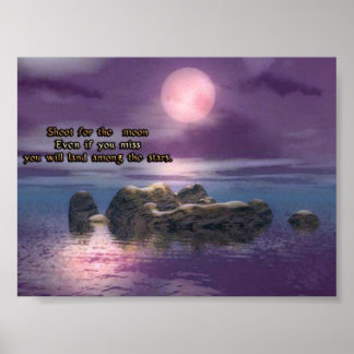 Póster disparar a la luna