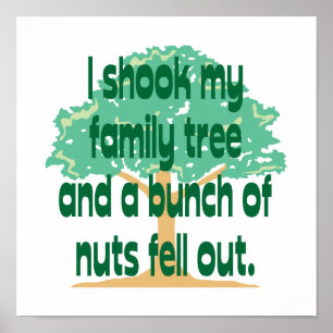 Póster Disparé mi árbol familiar