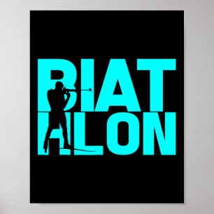 Póster Disparo De Biatlón De Biatlón Para Hombres Mujeres