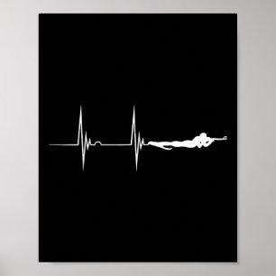 Póster Disparo del biatleta Sport Heartbeat Ekg Pulse Bia