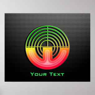 Póster Disparo deportivo brillante