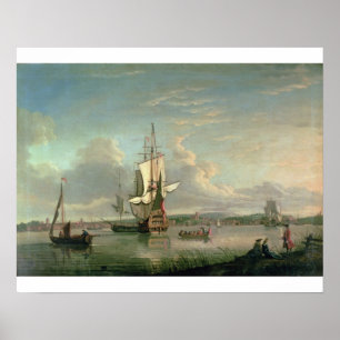 Póster Disparo en el Támesis de Woolwich