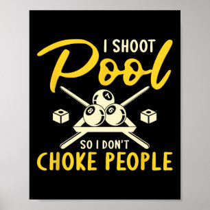 Póster Disparo piscina y no ahogo a la gente billar