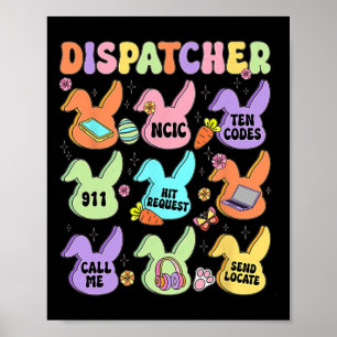 Póster Dispatcher Pascua Conejito Coqueto Vaquero del Est