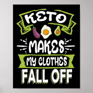 Póster Disposición Keto Ketogic De Bajo Carbón Cae La Rop
