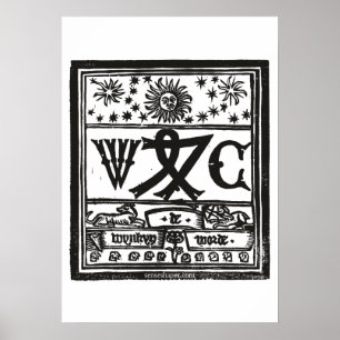 Póster Dispositivo de impresora de Wynkyn de Worde en mad