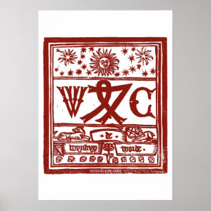 Póster Dispositivo de impresora de Wynkyn de Worde en mad
