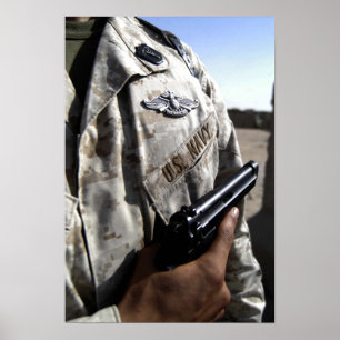 Póster Dispositivo de la guerra de la fuerza marina de