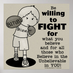 Póster Dispuesto a luchar