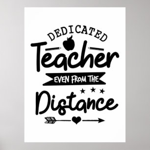 Póster Distancia de docente dedicada