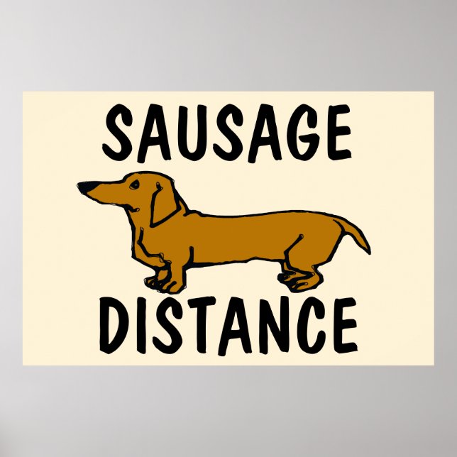 Póster Distancia de salchicha, DachshundPoster (Frente)