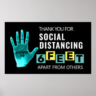 Póster Distancia social de 6 pies de eslora 19