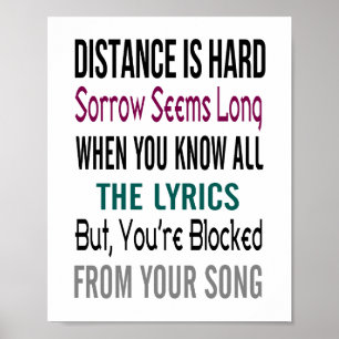 Póster Distancia (tamaño estándar del marco de imagen)