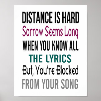 Póster Distancia (tamaño estándar del marco de imagen)