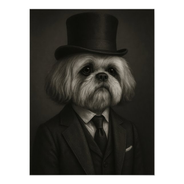 Póster Distinguished Shih Tzu Gentleman - Victorian (Anverso)