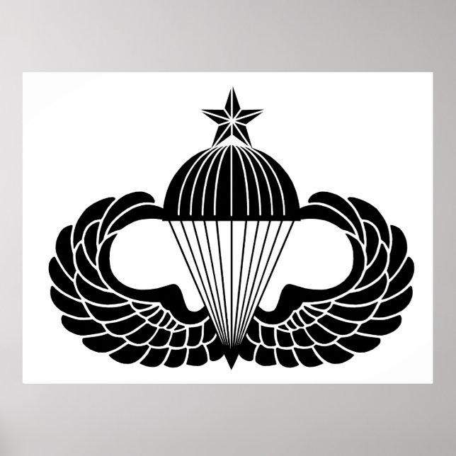 Póster Distintivo de paracaidista, Senior (Frente)