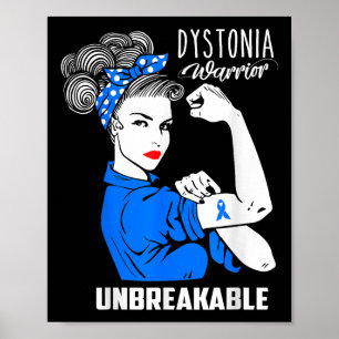 Póster Distonia Awareness Unbreakabe Warrior Gift Shirt