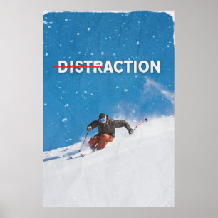 Póster Distracción (Acción). Motivacional