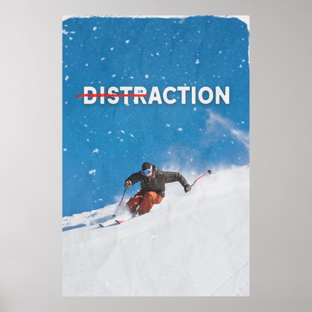 Póster Distracción (Acción). Motivacional (Frente)