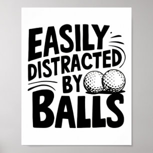 Póster Distracción fácil a los aficionados al golf divert