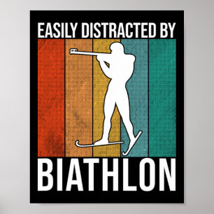 Póster Distracción fácil por biatlón - Bi de tiro al esqu